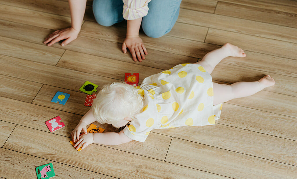 Child playing on the floor