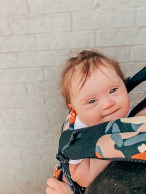 Liberty in a Ergobaby Carrier
