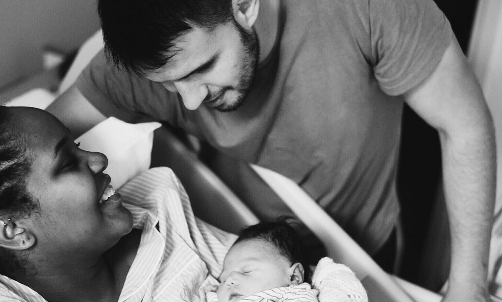 Newborn with mum and dad