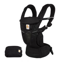 Onyx Black Omni Breeze Baby Carrier with Pouch