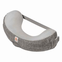Natural Curve Nursing Pillow: Grey with Strap 