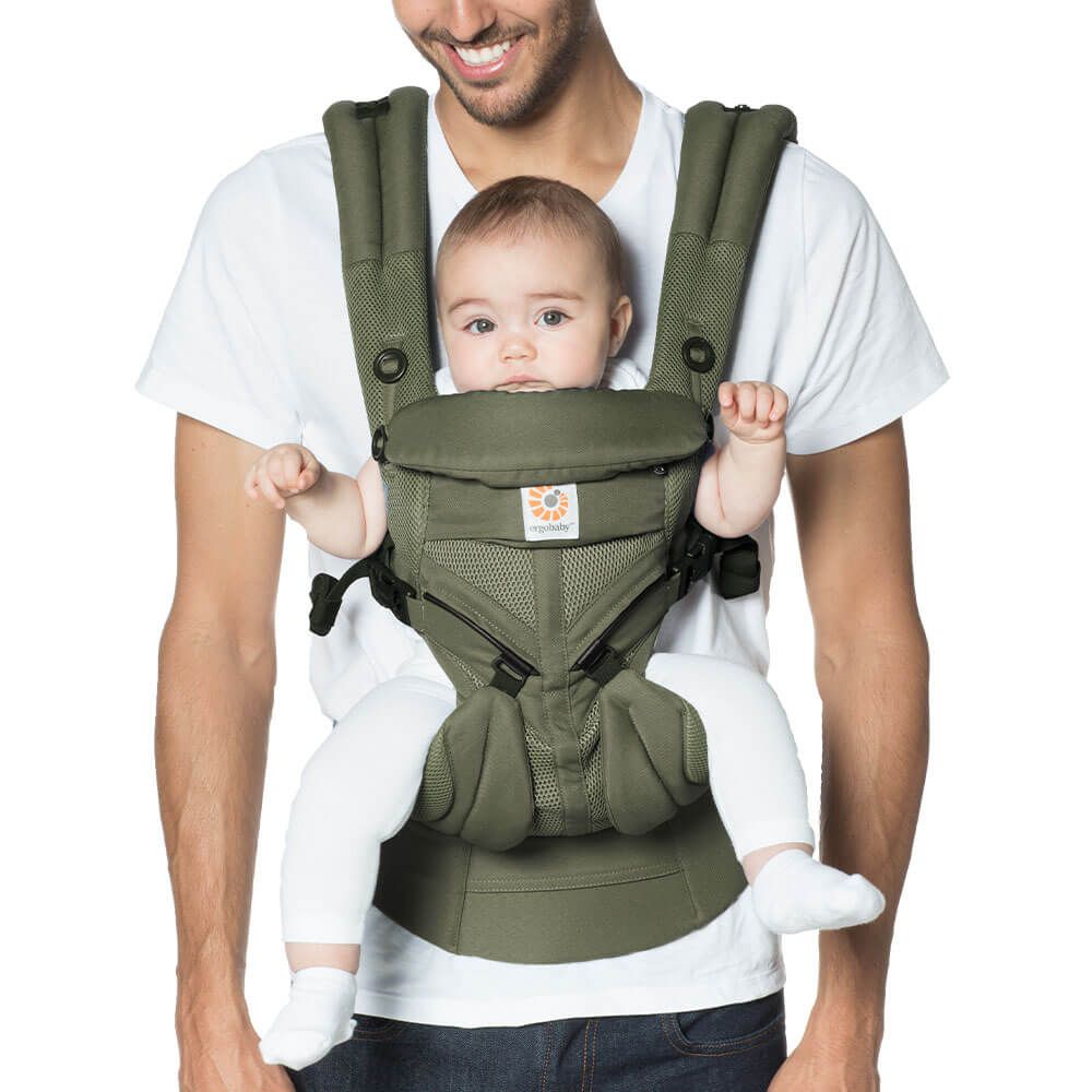 green baby carrier