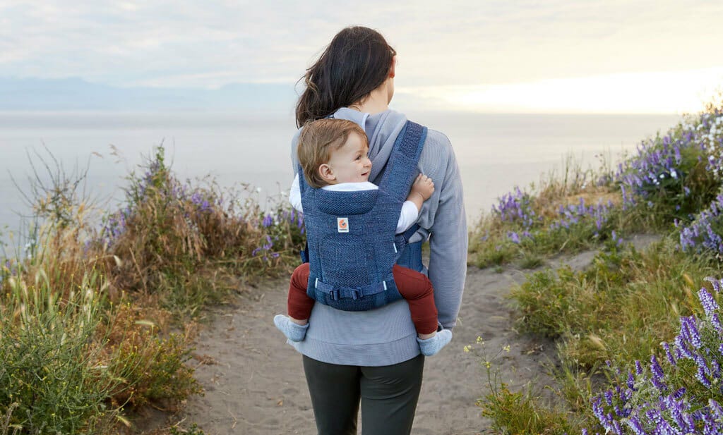 The lightweight Aerloom baby carrier wears like a second skin