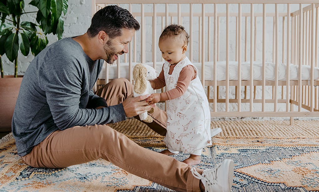 Baby playing time with dad