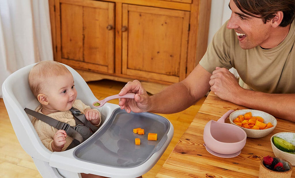 6-month-old baby milestones - Ergobaby Highchair